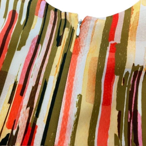 Slate & Willow Women's Striped Elliott Romper Orange Black Green Gold Size Small - Picture 7 of 13